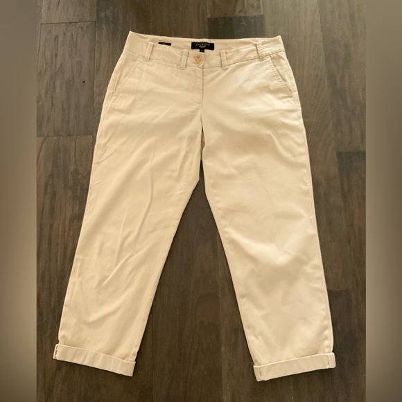 Talbots Pants - Talbots Signature Cropped Chinos, Tan, Size 4P